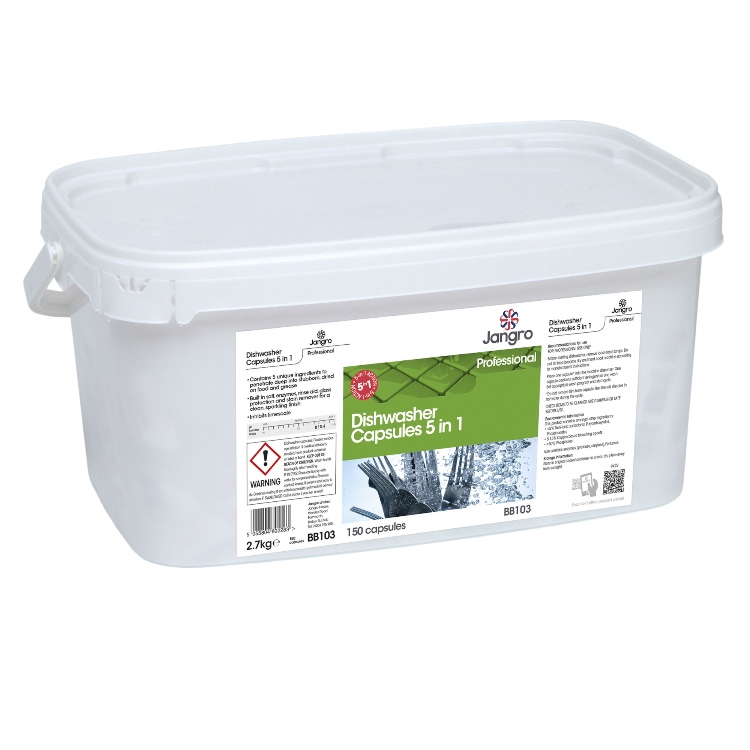 Jangro Professional 5-in-1 Dishwasher Capsules