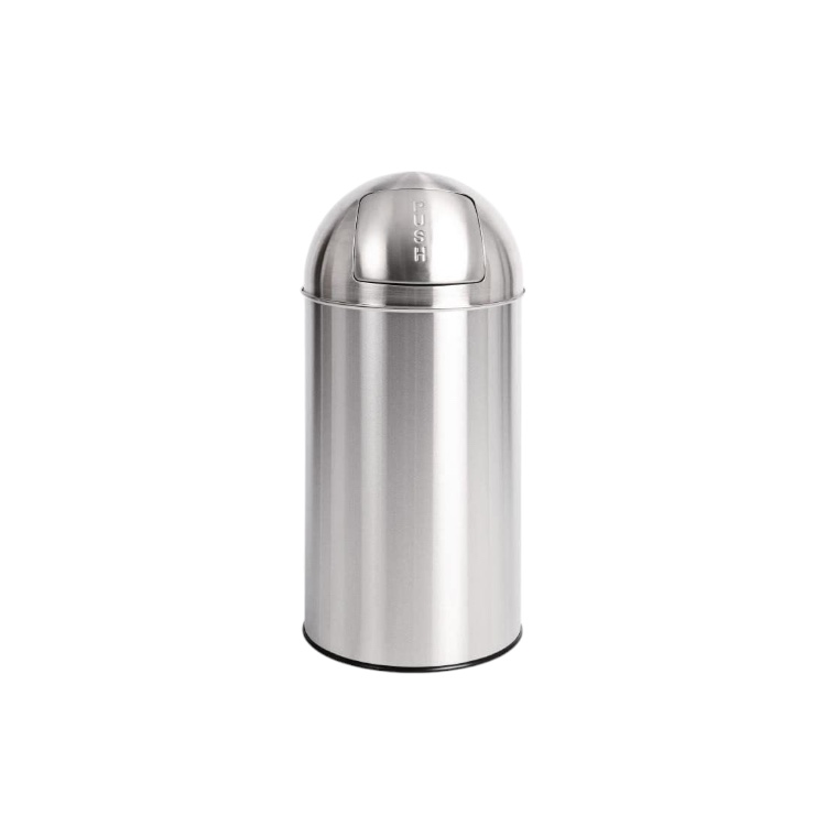 Stainless Steel Bullet Push Waste Bin