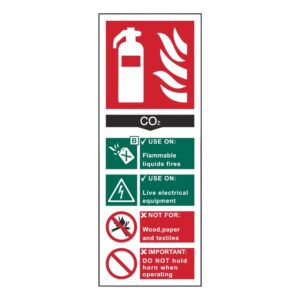 Fire Extinguisher - CO2 Carbon Dioxide Identification