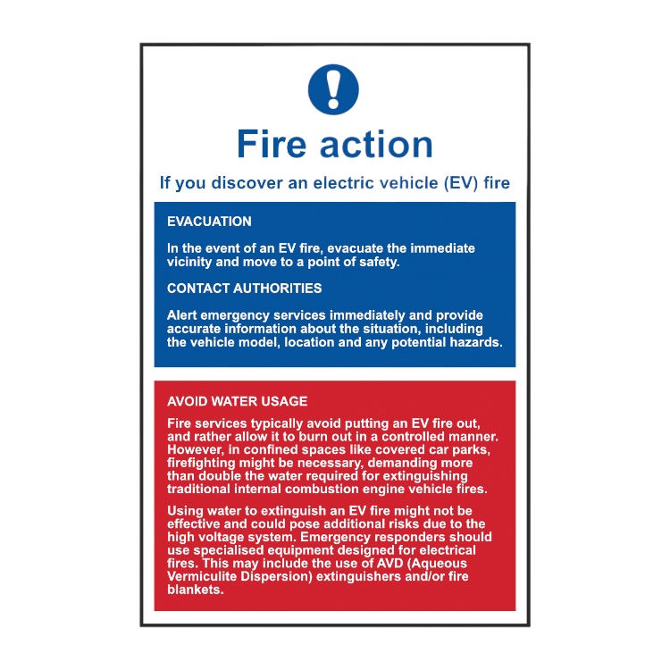 Fire Action Electric Vehicle (EV)