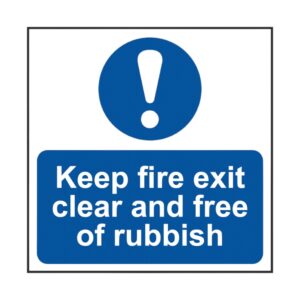 Keep Fire Exit Clear And Free From Rubbish