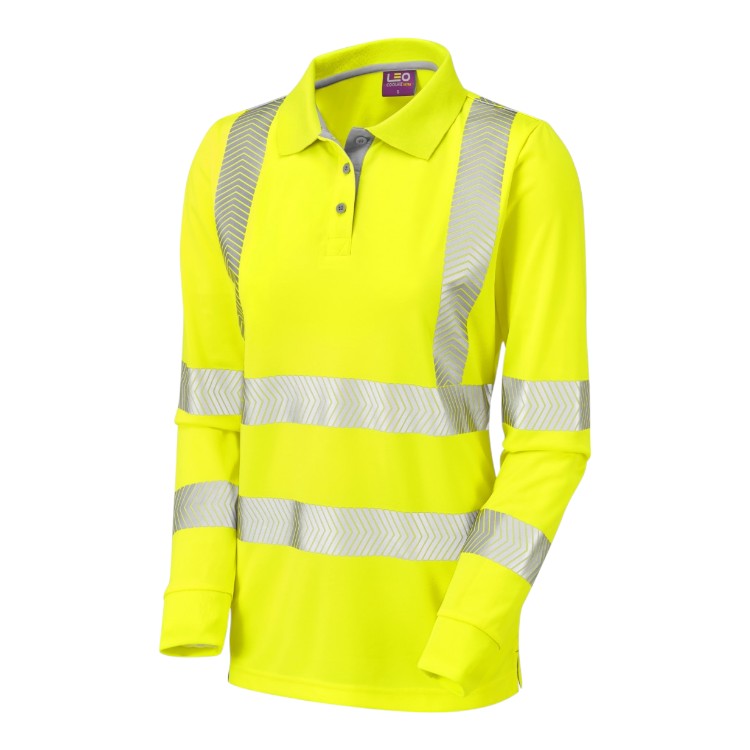 Pollyfield EcoViz Performance+ Women's Sleeved Polo Shirt - Image 2