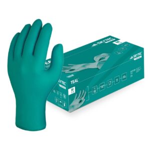 Skytec Teal Nitrile Disposable Gloves